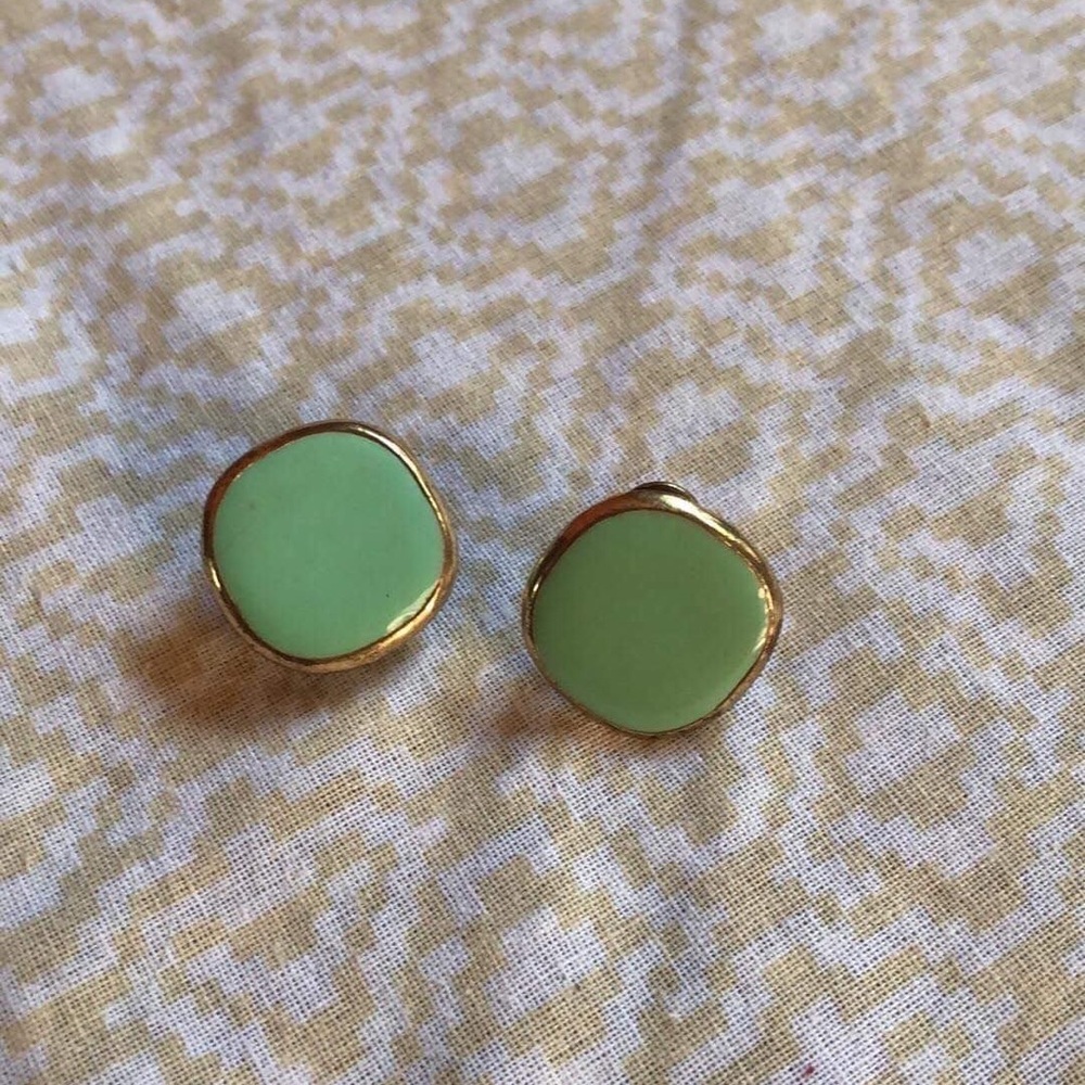 Green Enamel Studs